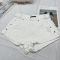 High Waist Wide Leg Short Jeans Women's plus Size Shorts  A-Line Loose Fit Hot Pants Summer Cool Feeling Jeans Shorts