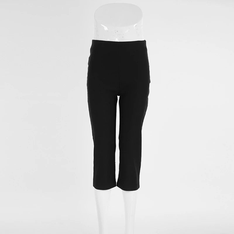 Tsiisd Women's High Waist Capris Pants Slim Sexy Bodycon Casual Daily Streetwear Fashion Cropped Yoga Pants Female Pants 2026